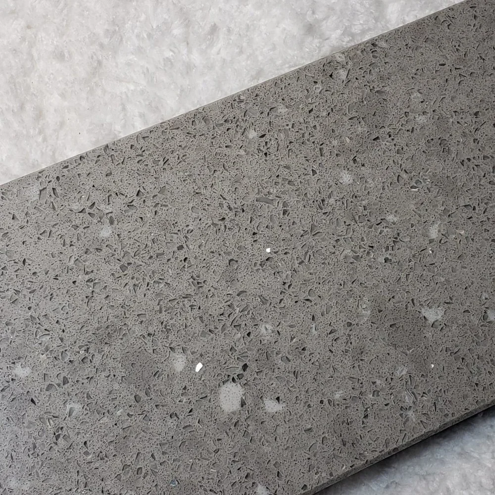 Quartz Stone Cutting Board cheese sushi charcuterie tray 5x10 gray sparkle